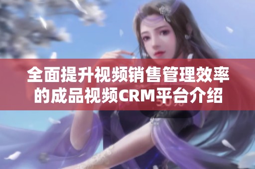 全面提升视频销售管理效率的成品视频CRM平台介绍