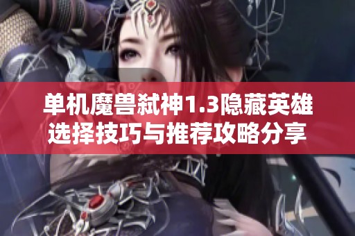 单机魔兽弑神1.3隐藏英雄选择技巧与推荐攻略分享