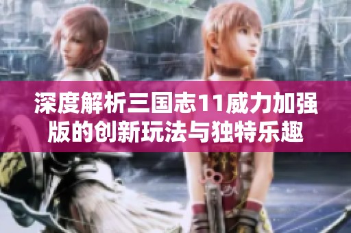 深度解析三国志11威力加强版的创新玩法与独特乐趣