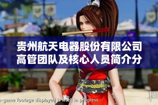 贵州航天电器股份有限公司高管团队及核心人员简介分析