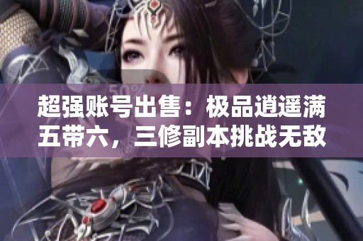 超强账号出售：极品逍遥满五带六，三修副本挑战无敌手